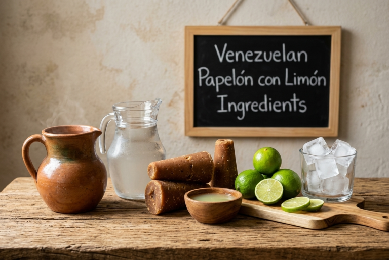 Venezuelan Papelón con Limón Ingredients