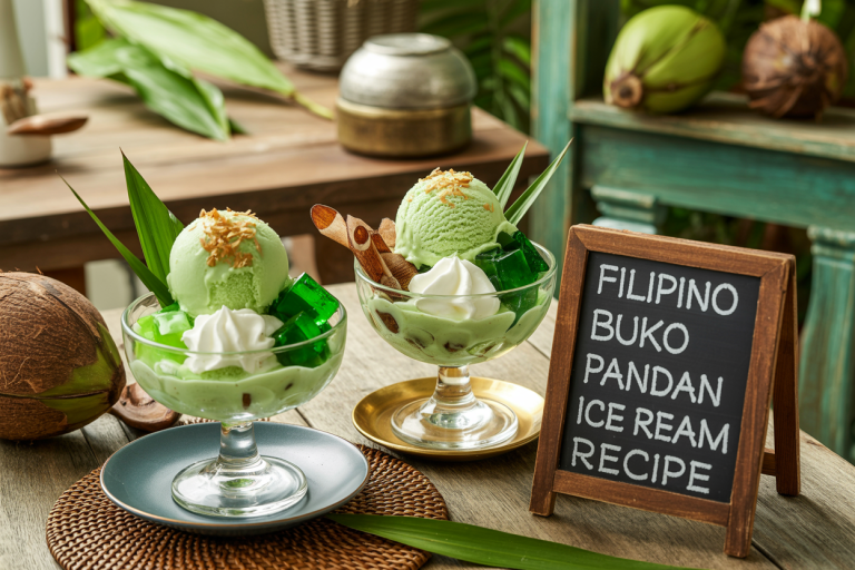 Filipino Buko Pandan Ice Cream Recipe