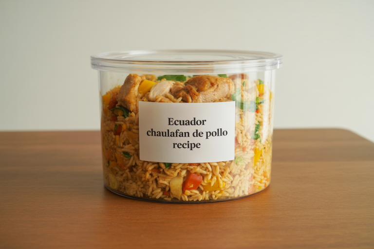 Ecuador Chaulafan de Pollo Recipe Storage TIps