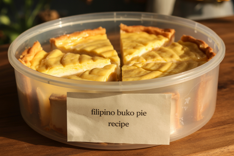 Filipino Buko Pie Recipe Storage Tips