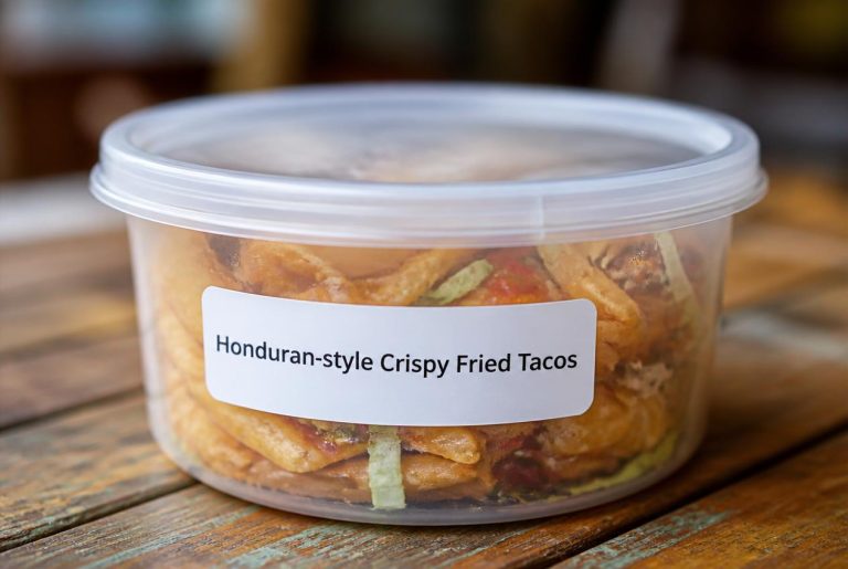 Honduran-style Crispy Fried Tacos Storage