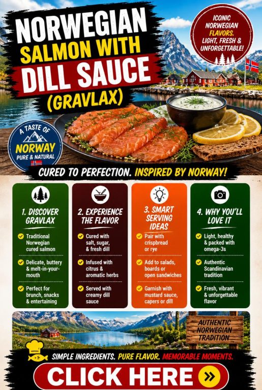 Norwegian Salmon with Dill Sauce (Gravlax)