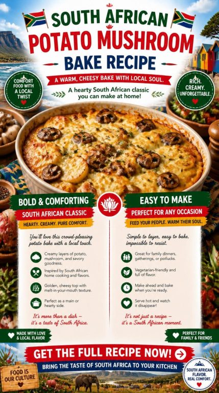 South African Potato Mushroom Bake Recipe