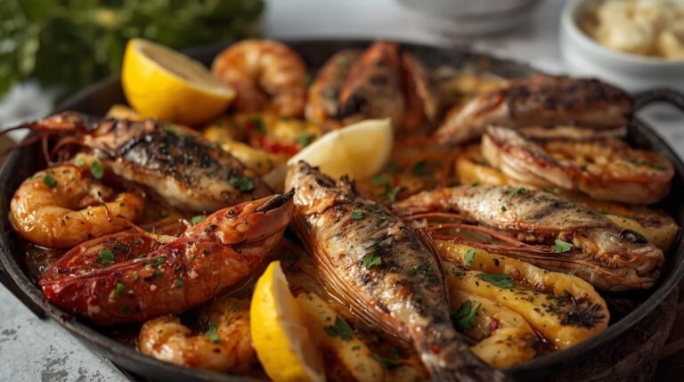 11. Portuguese Barbecued Seafood Platter Recipe