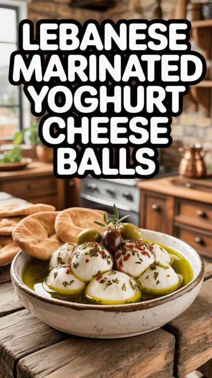 Lebanese Marinated Yoghurt Cheese Balls Recipe