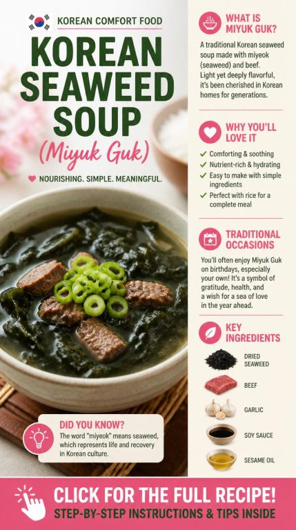 Korean Seaweed Soup (Miyuk Guk)