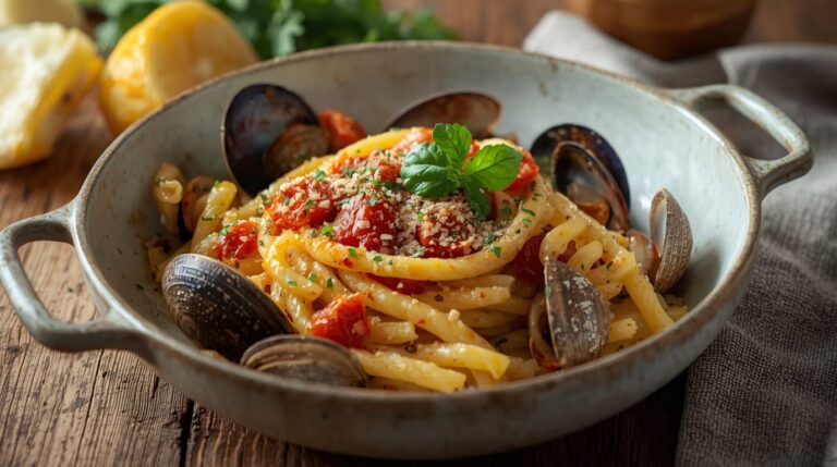 13. Portuguese Style Pasta with Clams & Chouriço Recipe