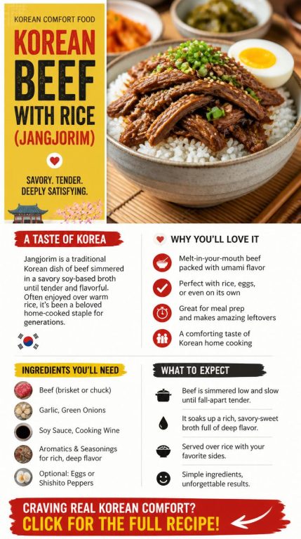 Korean Beef with Rice (Jangjorim)