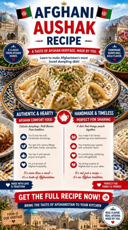 Afghani Aushak Recipe