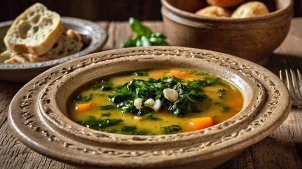 Lebanese Lentil-Spinach Soup Recipe