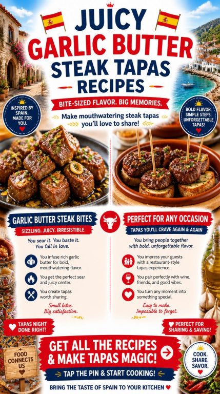 Juicy Garlic Butter Steak Tapas Recipes