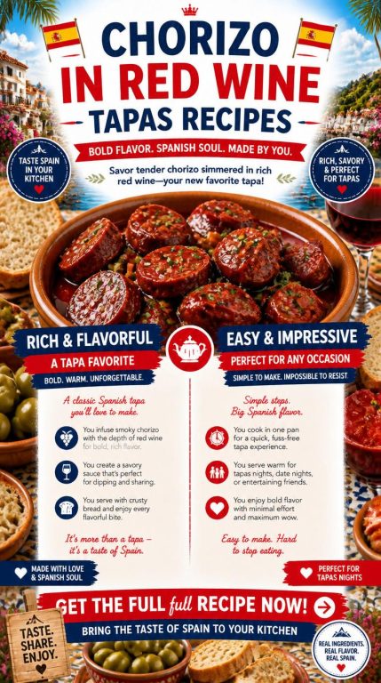 Chorizo in Red Wine Tapas Recipes
