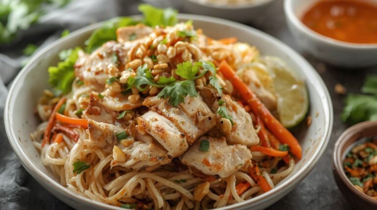 21. Vietnamese-Inspired Chicken Salad with Rice Noodles