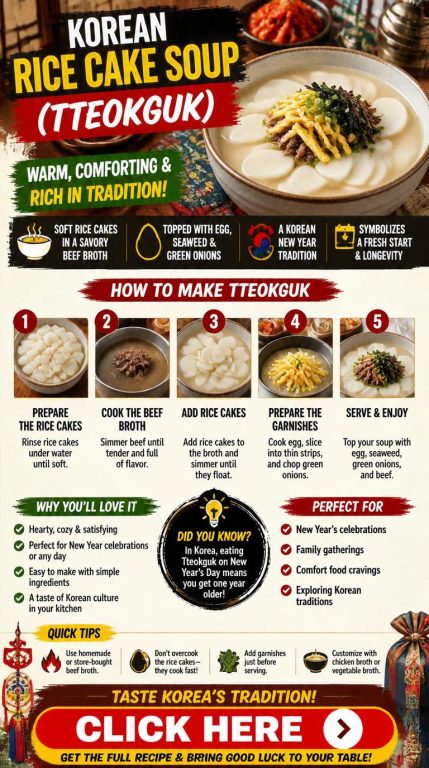 Korean Rice Cake Soup (Tteokguk)
