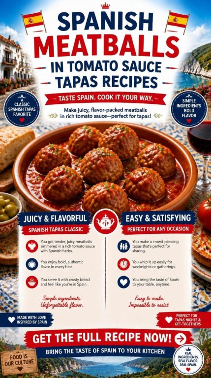 Spanish Meatballs in Tomato Sauce Tapas Recipes