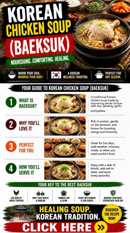 Korean Chicken Soup (Baeksuk)