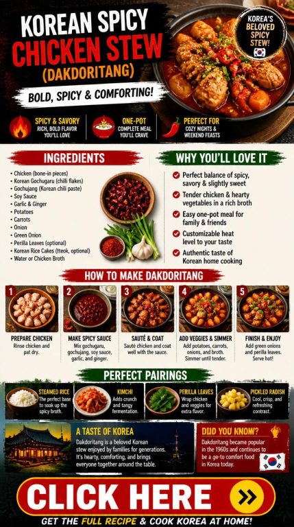 Korean Spicy Chicken Stew (Dakdoritang)