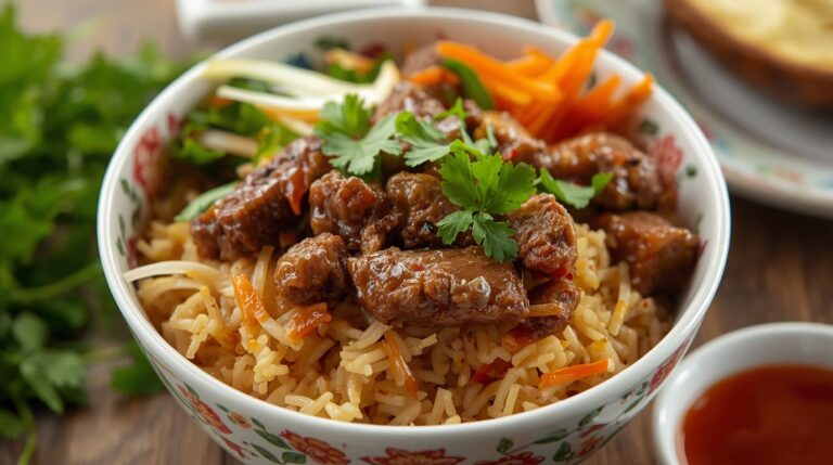 24. Vietnamese Beef and Crispy Rice Bowl 
