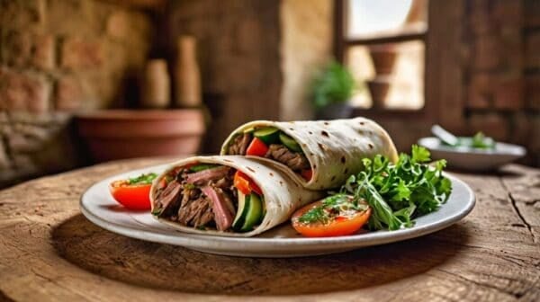Lebanese Spiced Lamb Wraps Recipe