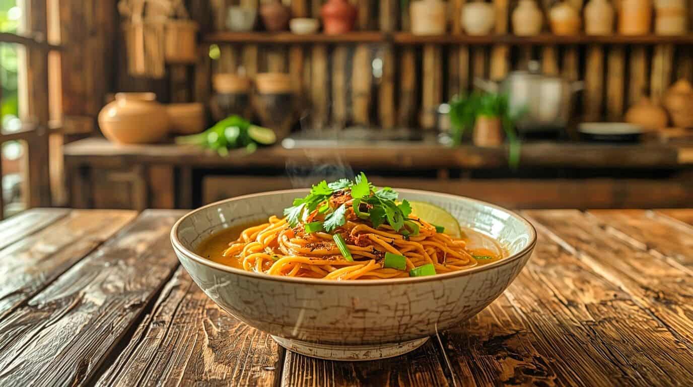Malaysian Noodles With Sweet Potato Gravy Recipe