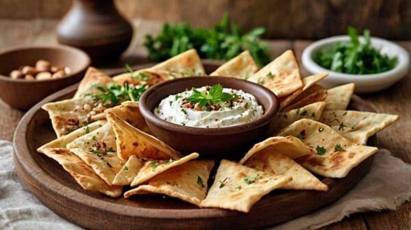 Lebanese Spiced Lamb Pita Chips Recipe