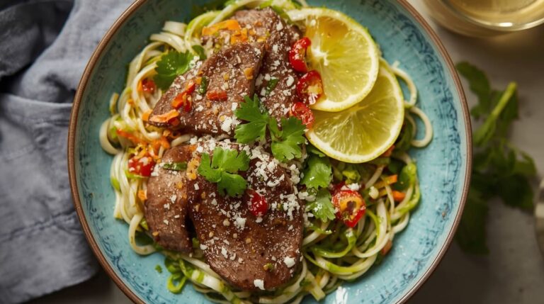 4. Vietnamese Lemongrass Beef and Noodle Salad