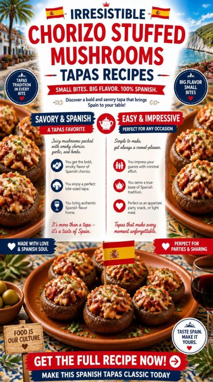 Chorizo Stuffed Mushrooms Tapas Recipes