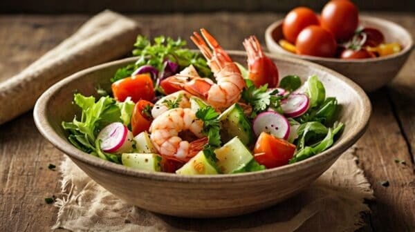 Lebanese Prawn and Fattoush Salad Recipe
