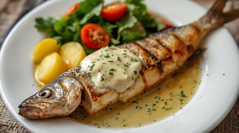 9. Portuguese Grilled Mackerel with Garlic Sauce Recipe