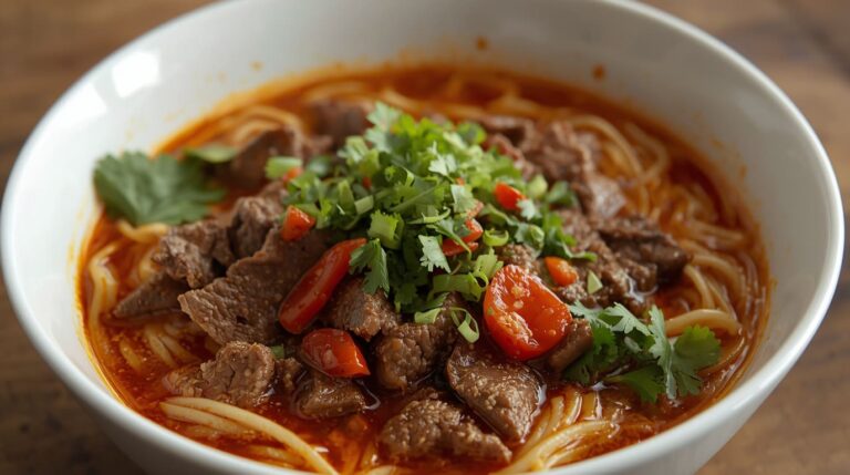 9. Spicy Vietnamese Beef Noodle Bowl