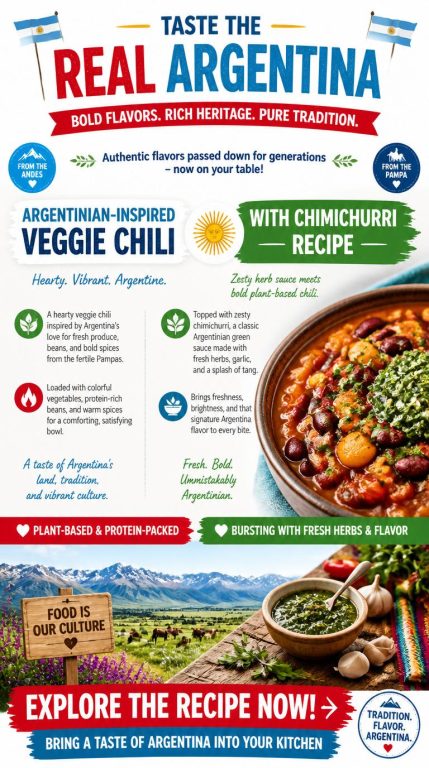 Argentine Inspired Veggie Chili Recipe