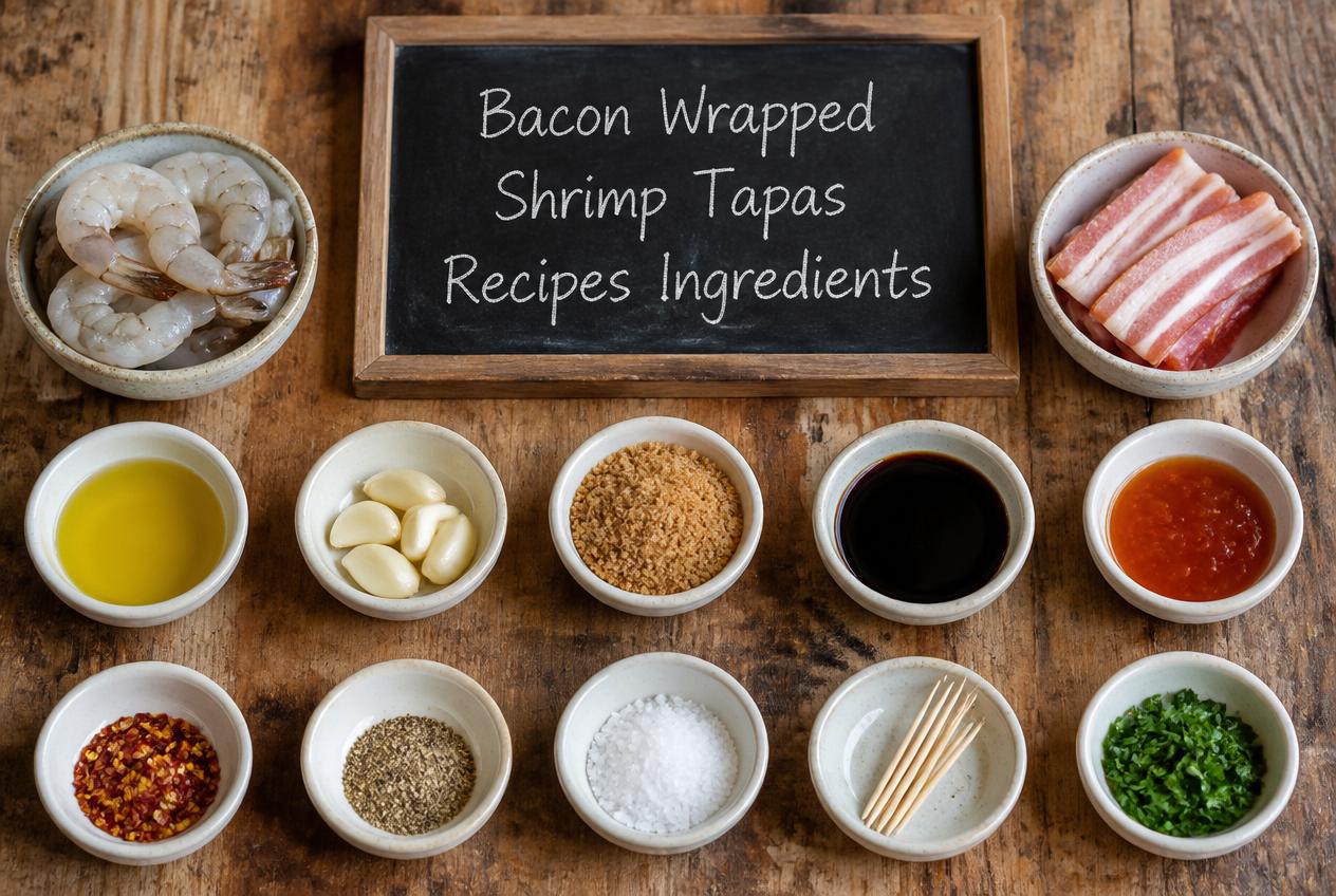 Bacon Wrapped Shrimp Tapas Recipes - Ingredients