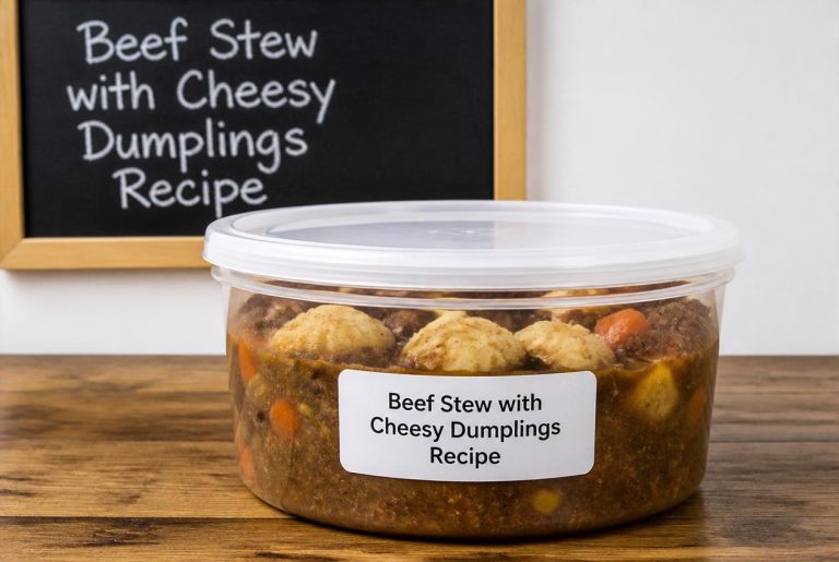 Beef Stew with Cheesy Dumplings Recipe Storage TIps