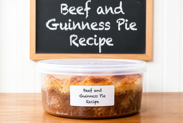 “Beef and Guinness Pie Recipe Storage Tips
