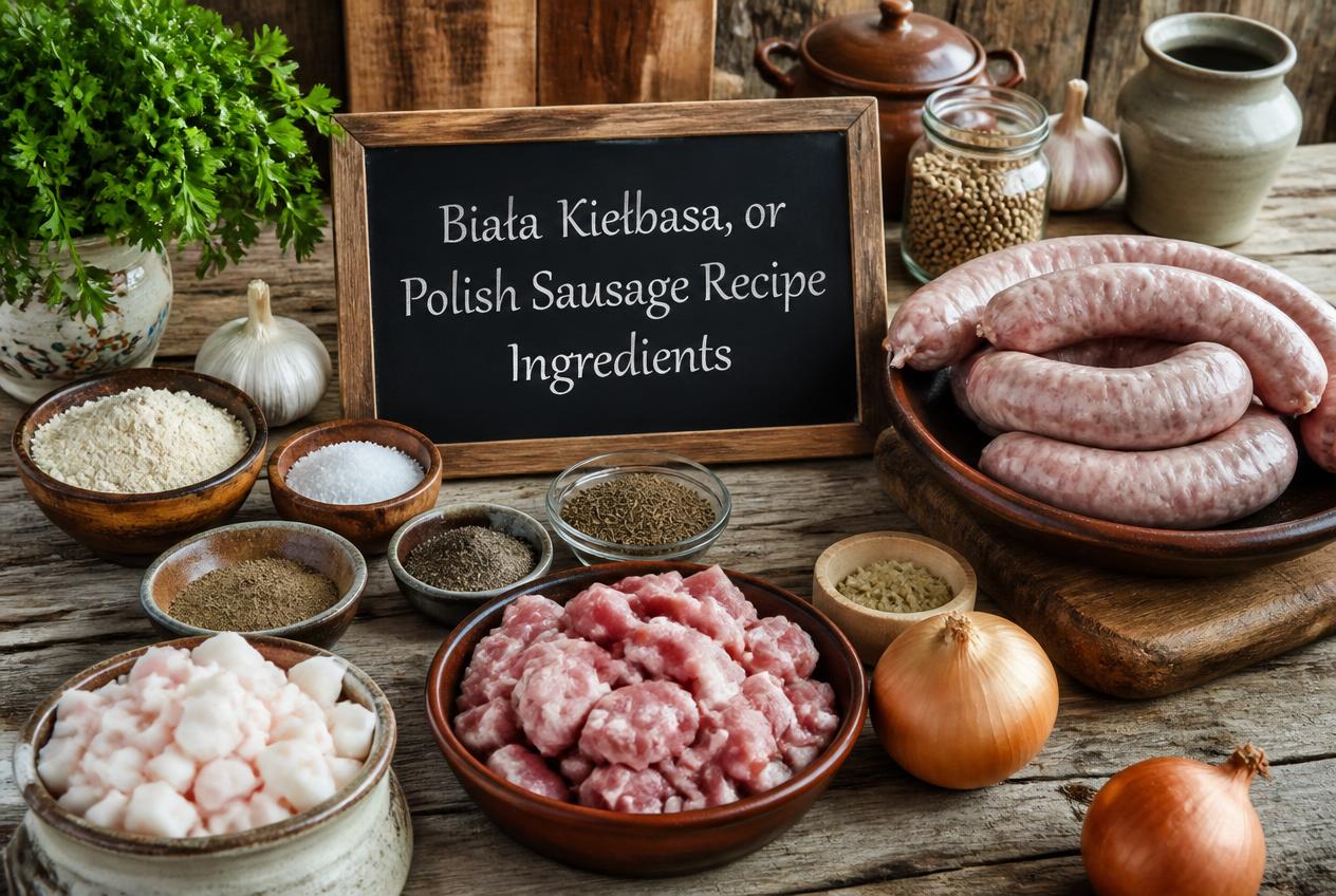 Biała Kiełbasa, or Polish Sausage Recipe Ingredients