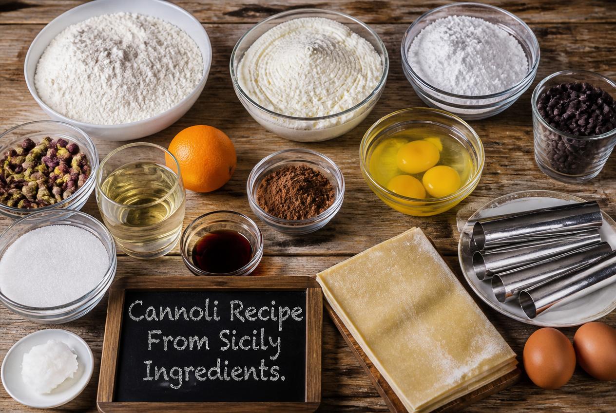 Cannoli Recipe From Sicily Ingredients