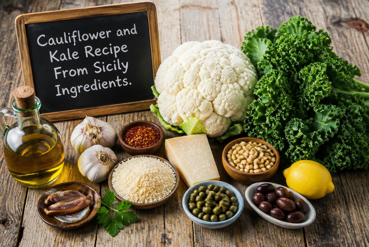 Cauliflower and Kale Recipe From Sicily Ingredients