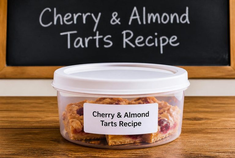 Cherry & Almond Tarts Recipe Storage