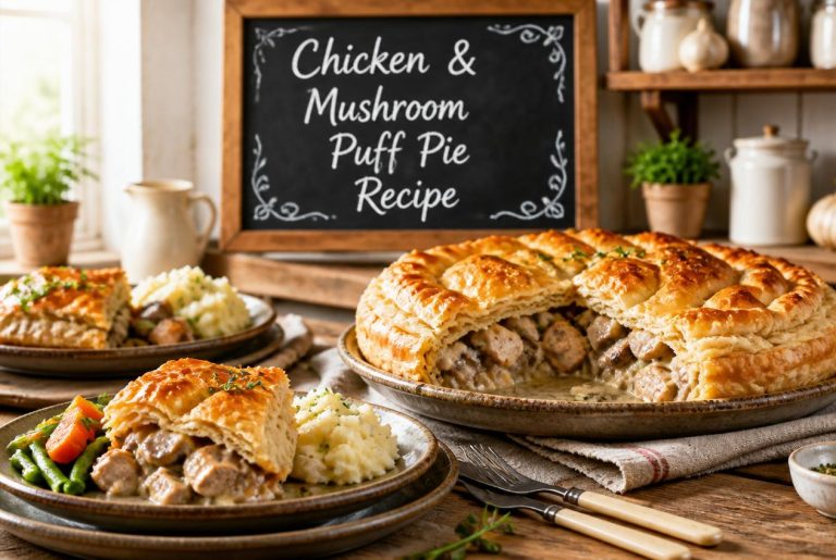 Chicken & Mushroom Puff Pie Recipe