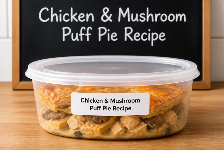 Chicken & Mushroom Puff Pie Recipe Storage TIps