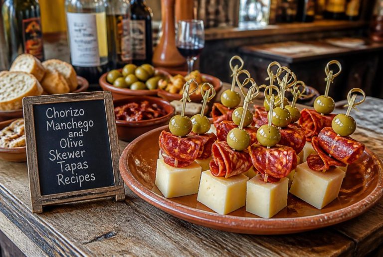 Chorizo Manchego and Olive Skewer Tapas Recipes
