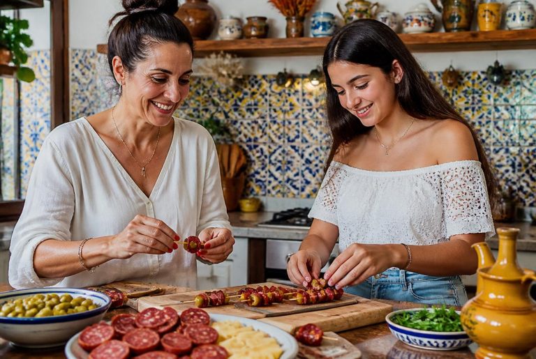 Chorizo Manchego and Olive Skewer Tapas Recipes - Prep