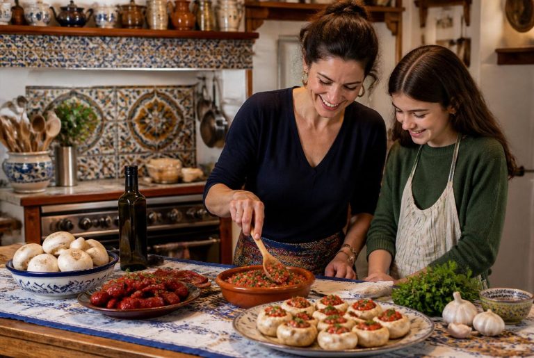 Chorizo Stuffed Mushrooms Tapas Recipes - Prep