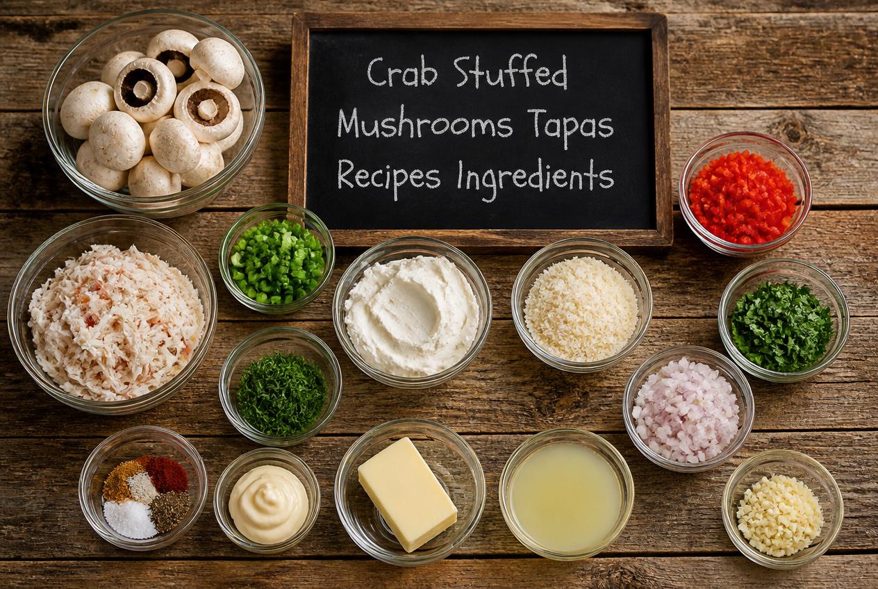 Crab Stuffed Mushrooms Tapas Recipes - Ingredients