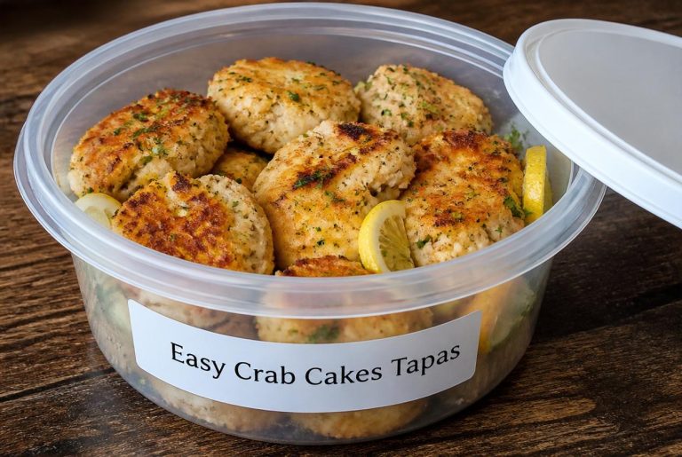 Easy Crab Cakes Tapas Recipes - Storage