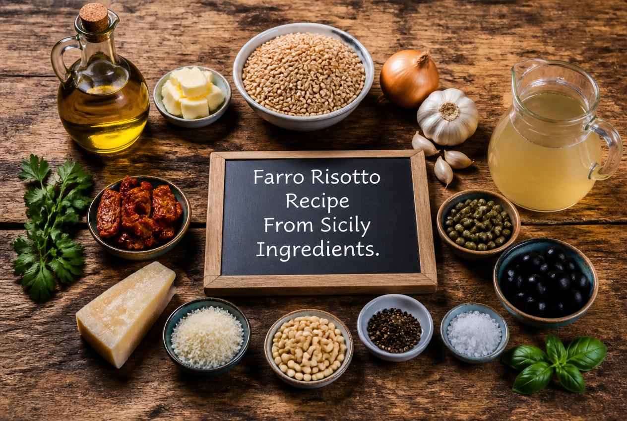 Farro Risotto Recipe From Sicily Ingredients