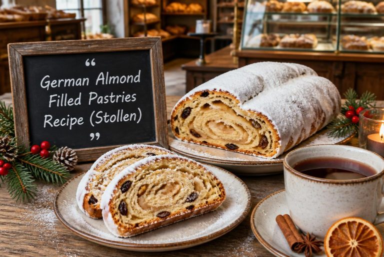 German Almond Filled Pastries Recipe (Stollen)