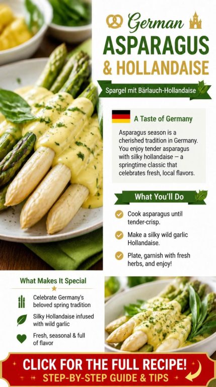 German Asparagus and Hollandaise Recipe (Spargel mit Bärlauch-Hollandaise)