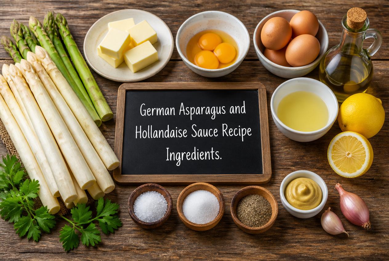 German Asparagus and Hollandaise Sauce Recipe Ingredients