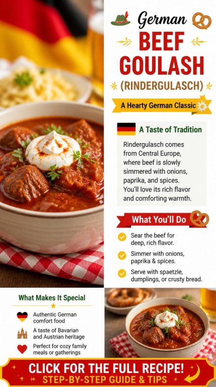 German Beef Goulash Recipe (Rindergulasch)